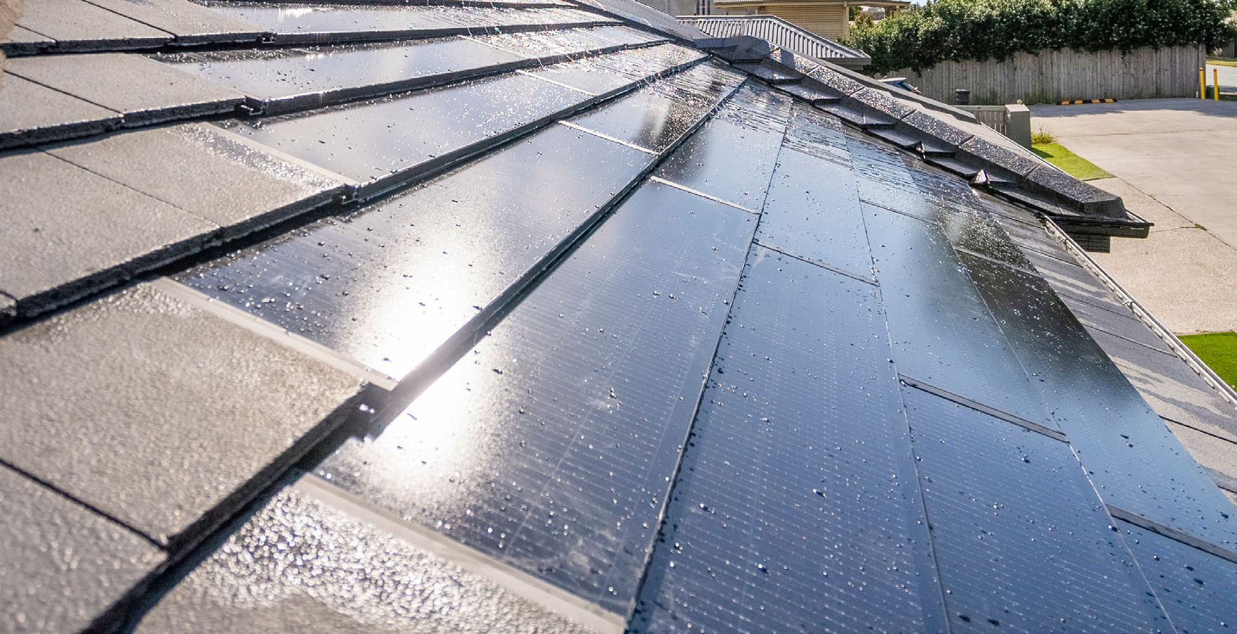 Sunshine Series is an integrated solar roof tile solution for pitched rooftops to replace traditional solar panels and framework for a sleek, aesthetically-
pleasing result.