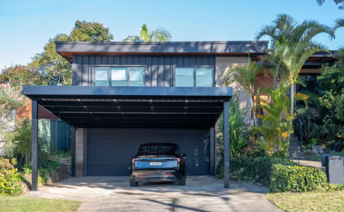 solar carport with EV